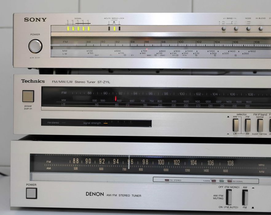 Sony, Technics, Denon Tuner stereo