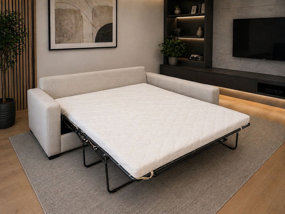 Komplet do salonu Sofa 2 z funcja spania Fotel i Pufa