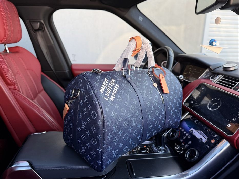 Louis Vuitton keepall сумка мужская синяя спортивная унисекс дорожная