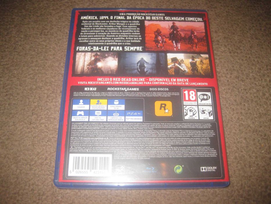 Jogo "Red Dead Redemption II" para a Playstation 4/Impecável!