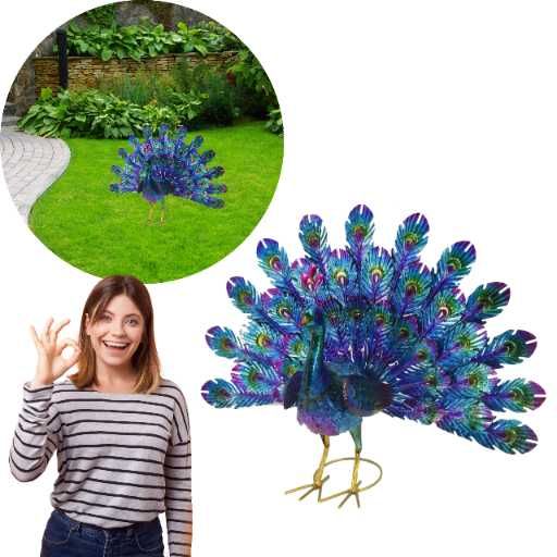 Figurka Ogrodowa Paw 3 Stojący Dekoracja Do Ogrodu Figura Jak Żywy