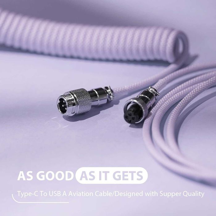 Epomaker kabel spiralny USB - USB-C klawiatury telefonu tabletu 1,8m