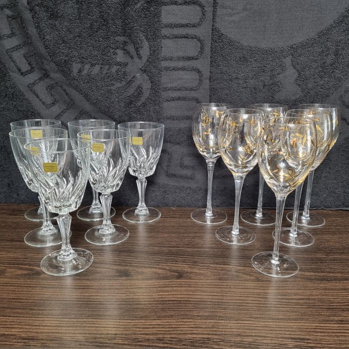 Набор фужеров Luminarc 6 шт + набор фужеров с золотым декором 6 шт