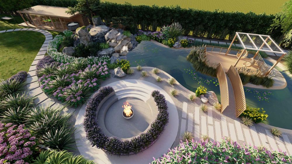 Projekt ogrodu • Projektowanie ogrodów • Wizualizacje • Budowa ogrodu