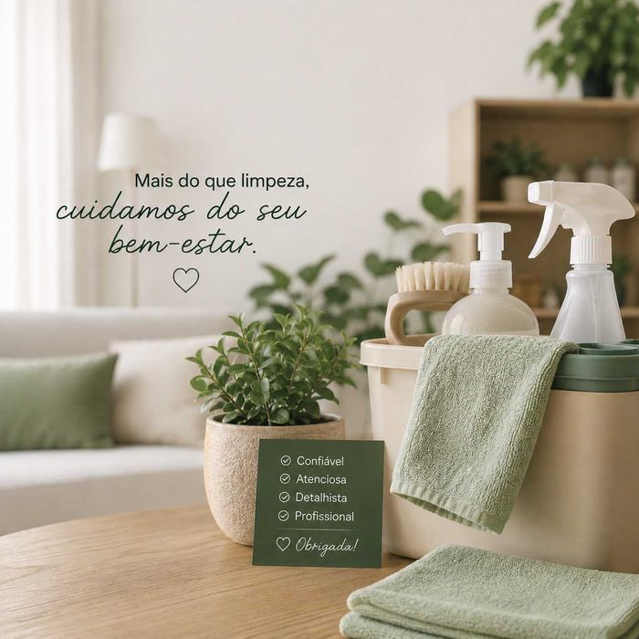 Limpeza Profunda Premium de casa Produtos profissionais incluídos Preço fixo