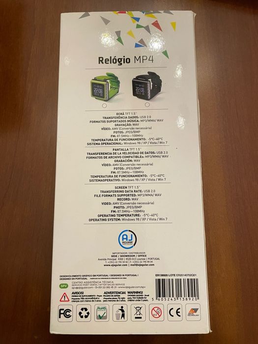 Relógio digital Mp4 8Gb