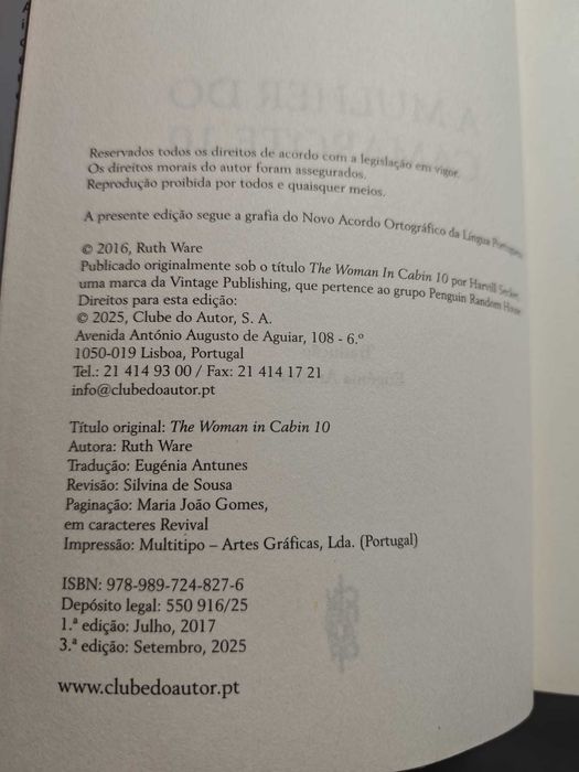 Livro - A mulher do camarote 10, Ruth Ware