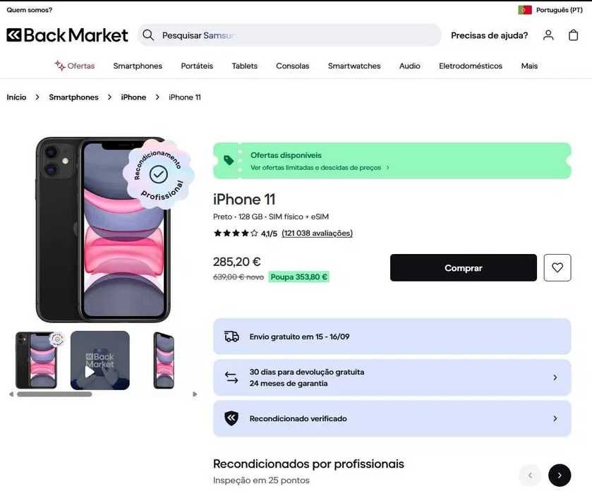 iPhone 11 128GB (Garantia de 6 Meses)