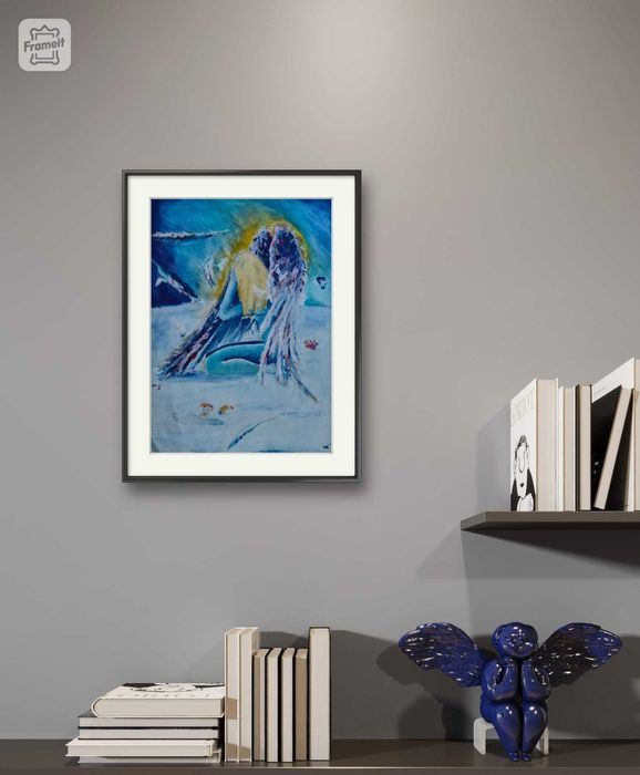 "Anioł" obraz tempera