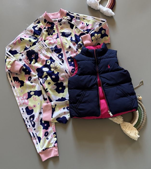 Костюм Adidas Originals + пухова жилетка POLO Ralph Lauren | 3–4 роки