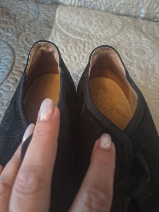 Sznurowane espadryle zamszowe