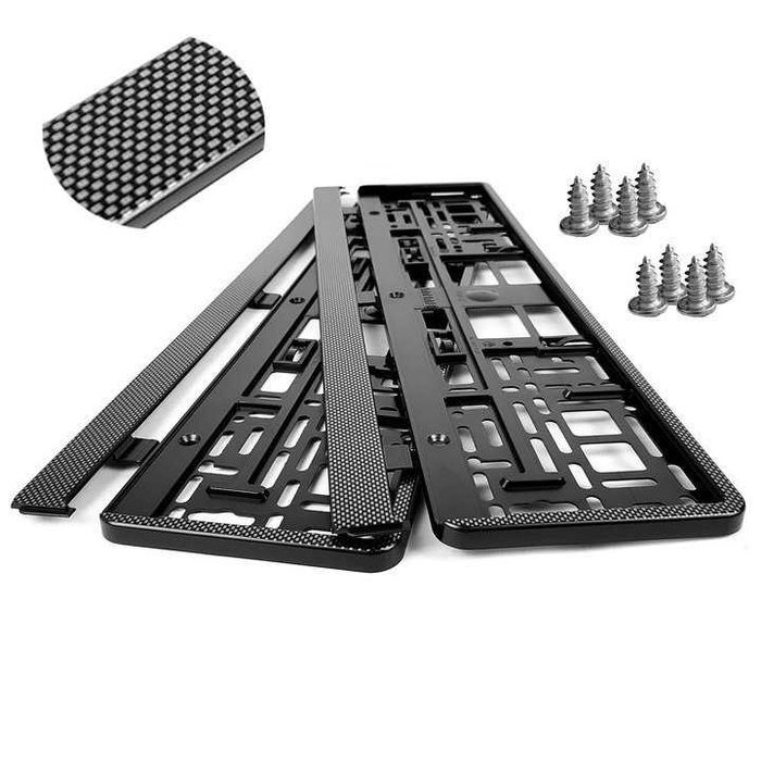 Ramka ramki pod tablice rejestracyjne 2szt carbon karbon