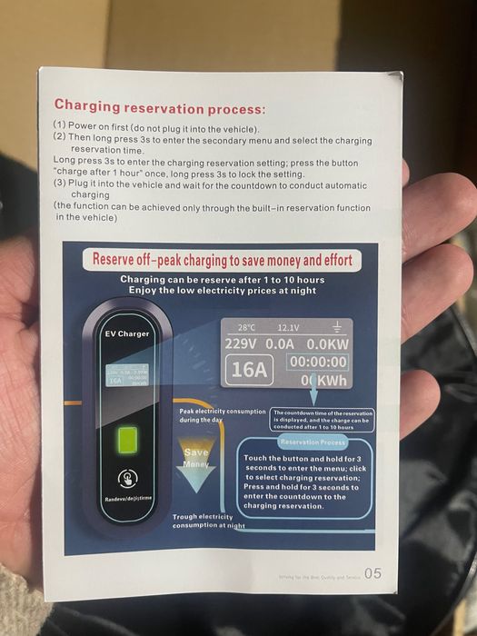 Carregador Portátil Carro elétrico 16A