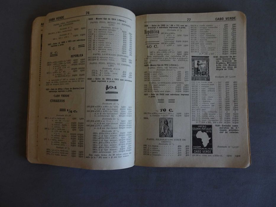 Livro Catálogo de selos postais de Portugal e Colónias 1947 - A Simões
