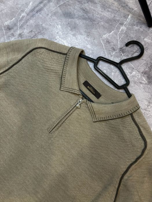 Шерстяной Свитер 1/3 зип кофта Bottega Veneta