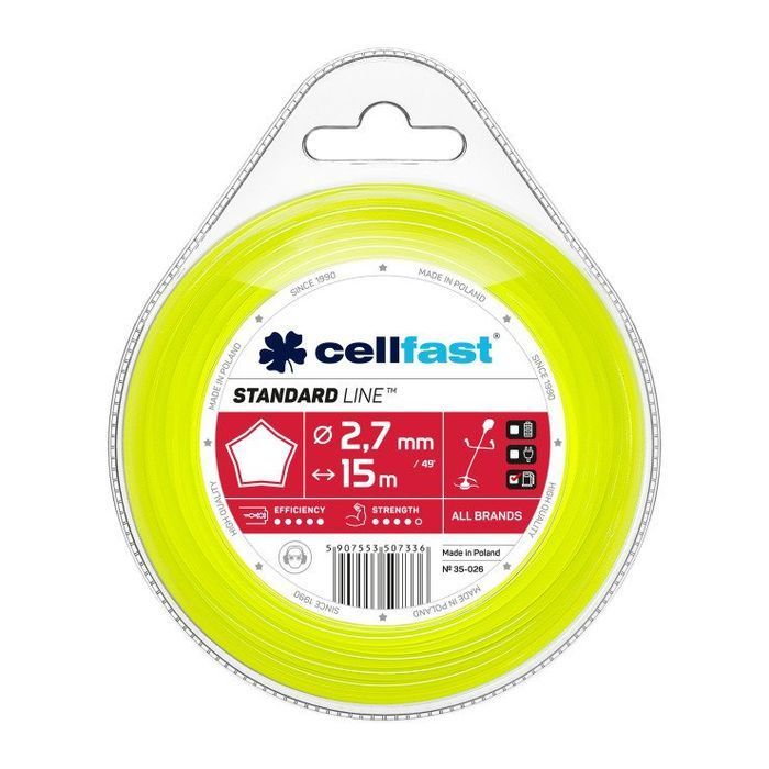 Żyłka Do Wykaszarki Gwiazdka 2.7Mm 15M Cell-Fast