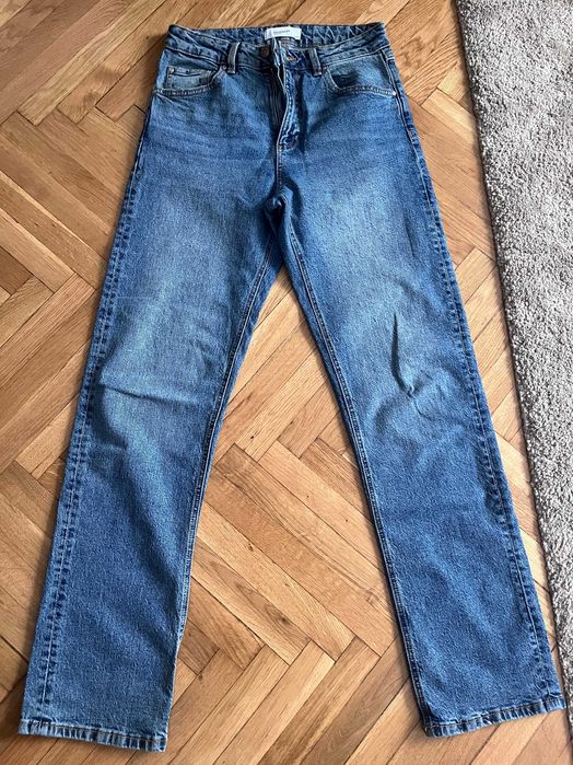 jeansy proste straight high waist S M L
