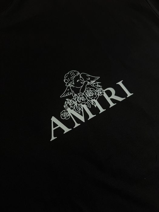 Футболка Amiri Angel | амірі ангел | амири ангел | T-shirt Amiri | чорна біла | черная белая | black white | S M L XL | tee оверсайз унісекс