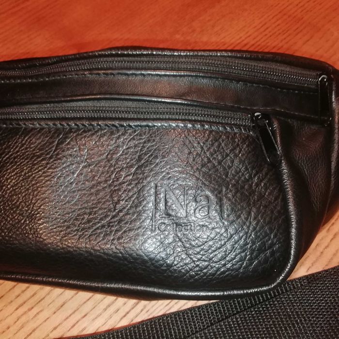 Шкіряна бананка на пояс барсетка ціла як нова")