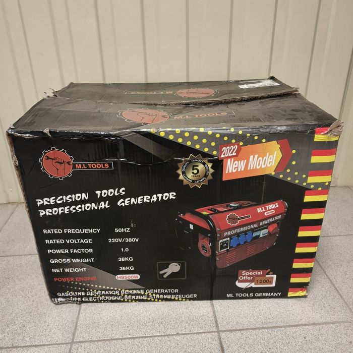Бензиновий генератор М.L.TOOLS H8500W
