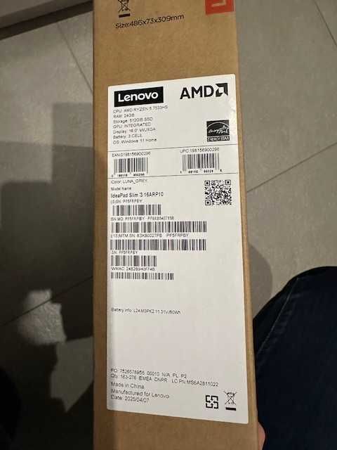 Nowy Laptop Lenovo IdeaPad Slim 3