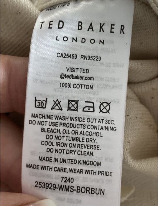 Дизайнерська бавовняна джинсова юбка спідниця Ted Baker