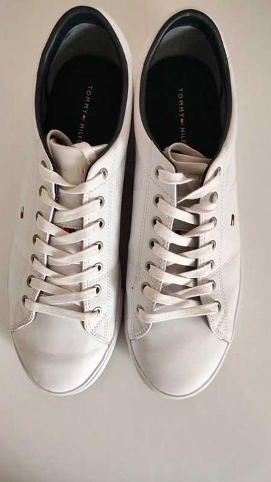 Buty trampki Tommy Hilfiger Essential Leather Sneaker White  r. 46