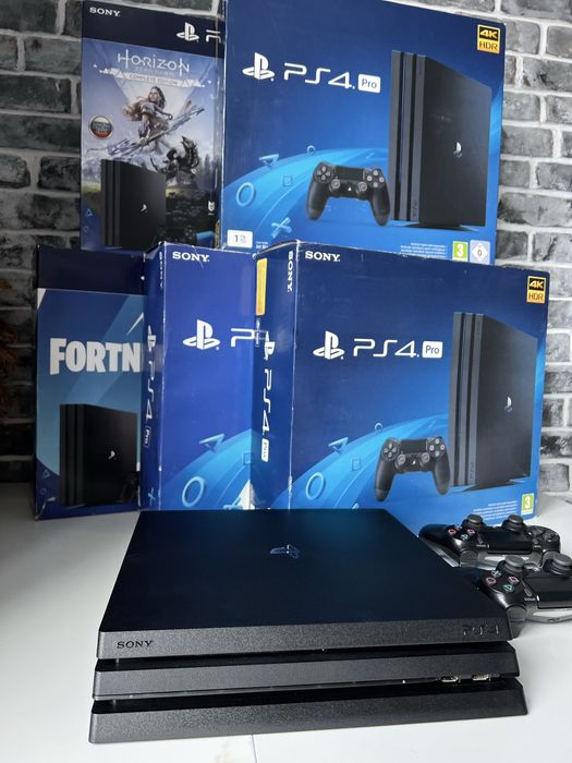 Ps4 Pro 1 tb 72 рев - 20 игр - 2 геймпада