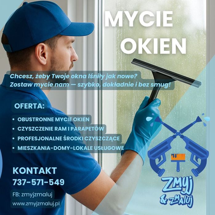 Mycie Okien Przeszkleń Paneli fotowoltaicznych Szklanych Fasad Demi