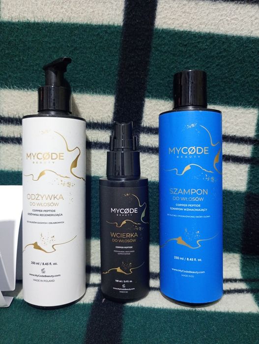 Zestaw MyCode Beauty: Wcierka, Szampon i Odżywka z Peptydami Miedzi