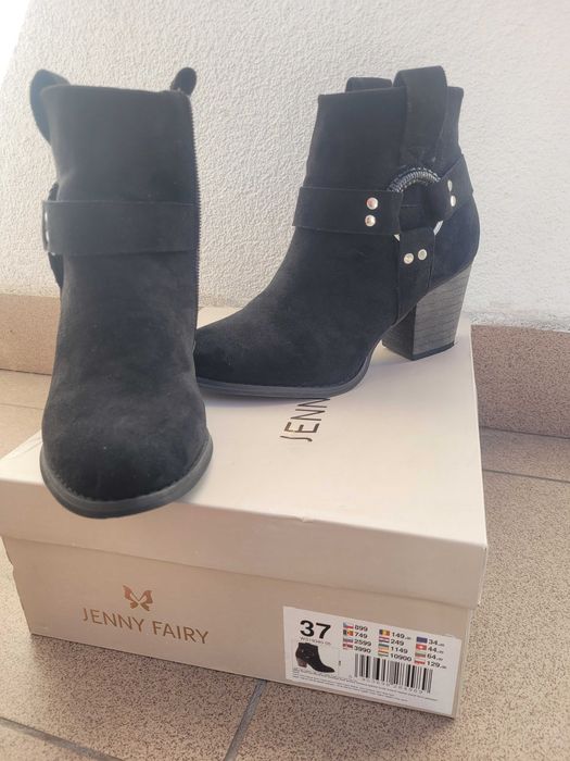 Czarne botki Jenny Fairy 37