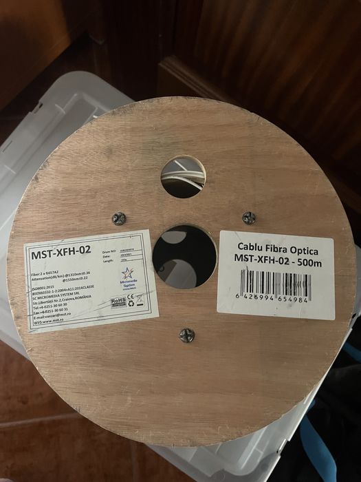 Rolo de fibra ótica