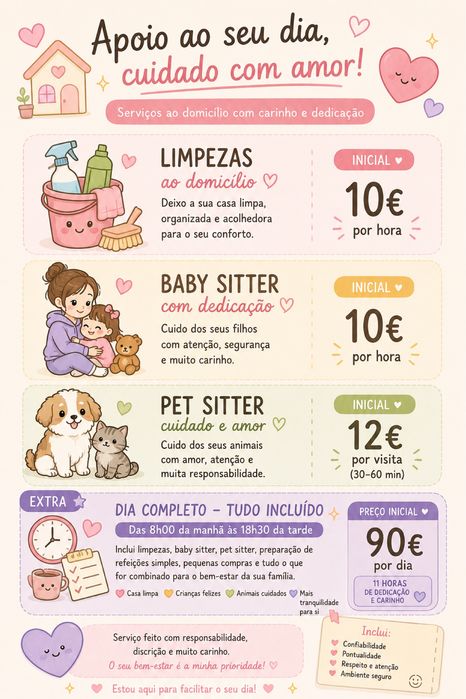 Faco servicos de limpeza