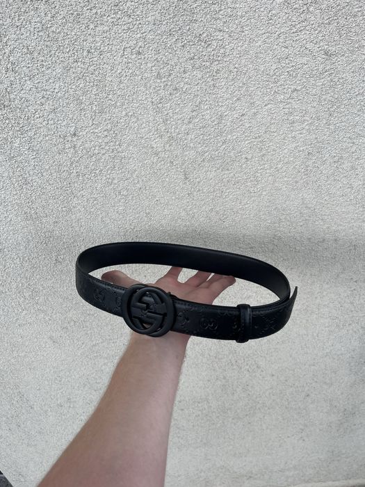 czarny pasek gucci stan bardzo dorby rozmiar 100