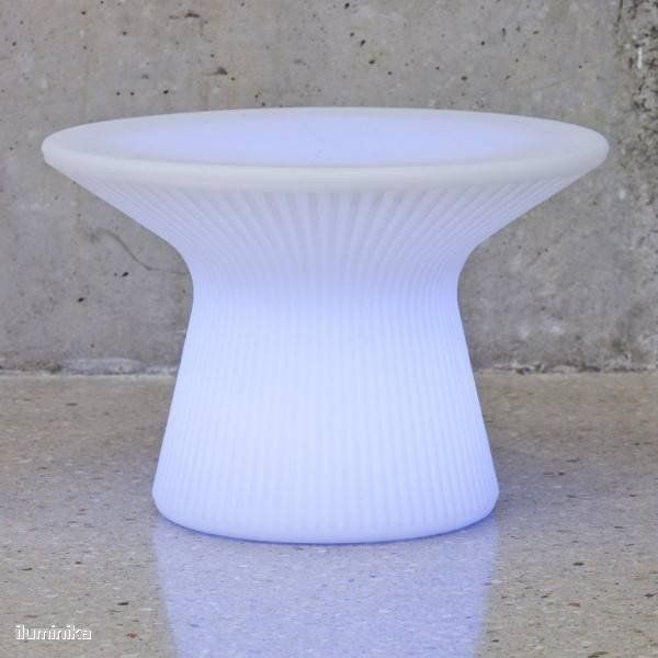 Mesas led com luz iluminadas