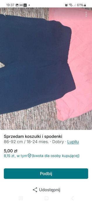 Komplet dla dziewczynki