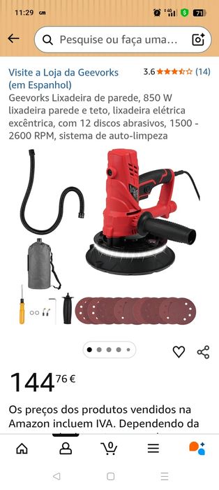 Lixadeira de mão  nova