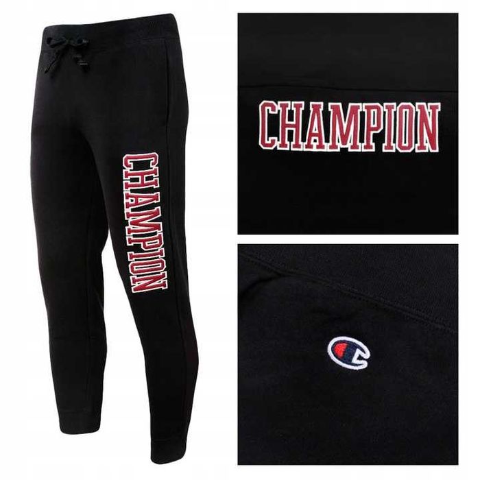 CHAMPION Spodnie Dresowe Męskie L Oryginalne Super Stan Bawełna