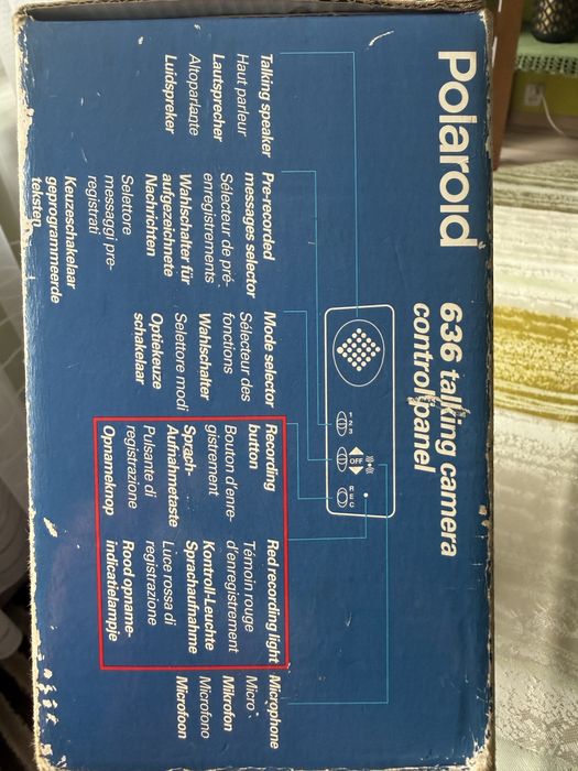 Polaroid 636 talking camera