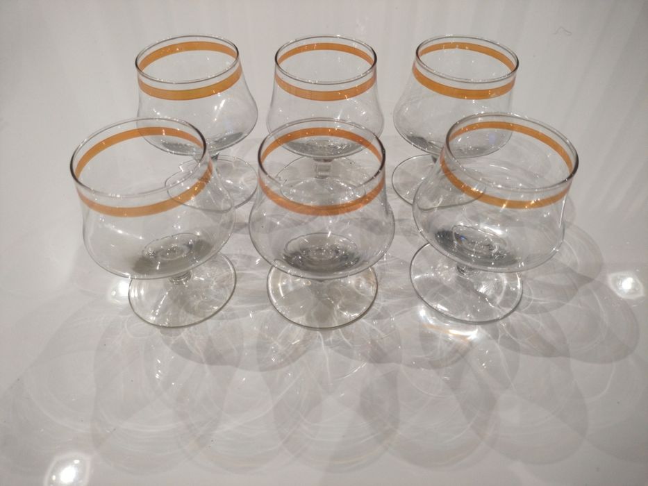 Sprzedam nowe kieliszki do koniaku Hortensja, Ząbkowice, PRL, vintage