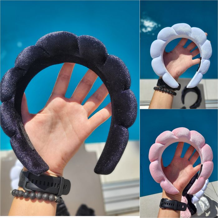 Обруч, набір для умивання, ободок напульсники для вмивання