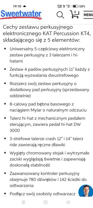 Perkusja elektroniczna kat kt 4
