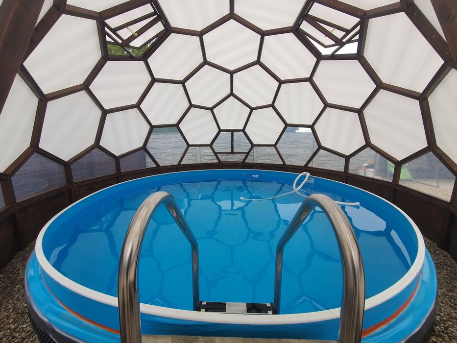 Kopuła szklarnia zadaszenie jacuzzi osłona basenu namiot sferyczny