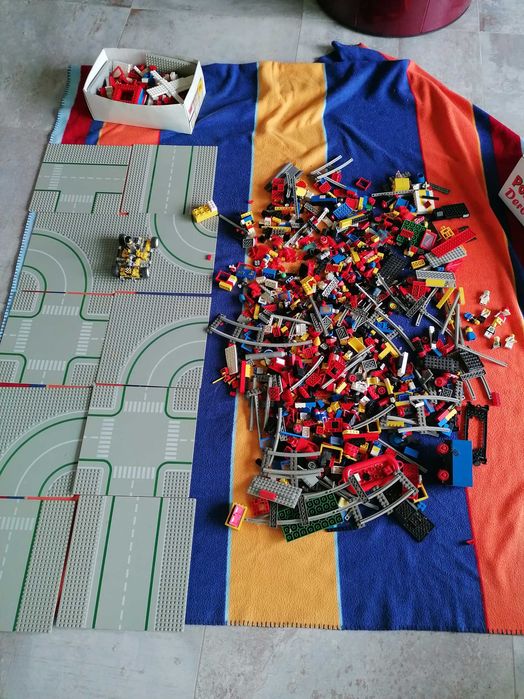 stare klocki LEGO  podkłady kolejka tory itd.