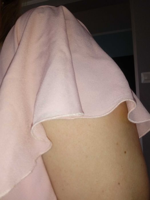 Sukienka pudrowy róż Bolero elegancka, komunia, poprawiny