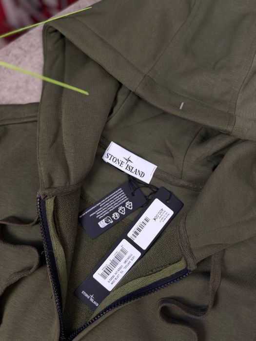 ‼️ ЗНИЖКА ‼️ Зіп-худі Stone Island Хакі, Зипка Stone Island, чоловіча зіп худі, зипка Stone Island зелена