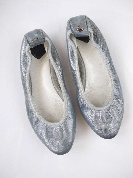 Skórzane baleriny Margaretki 33, baletki, które można ozdabiać