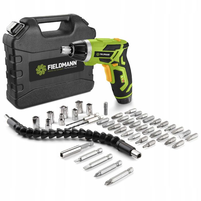 Wkrętarka Akumulatorowa Fieldmann FDS10155A + Zestaw Bitów 1300mAh