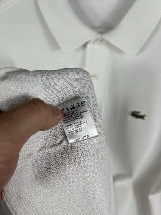 Lacoste Classic White білосніжне поло футболка Оригінал