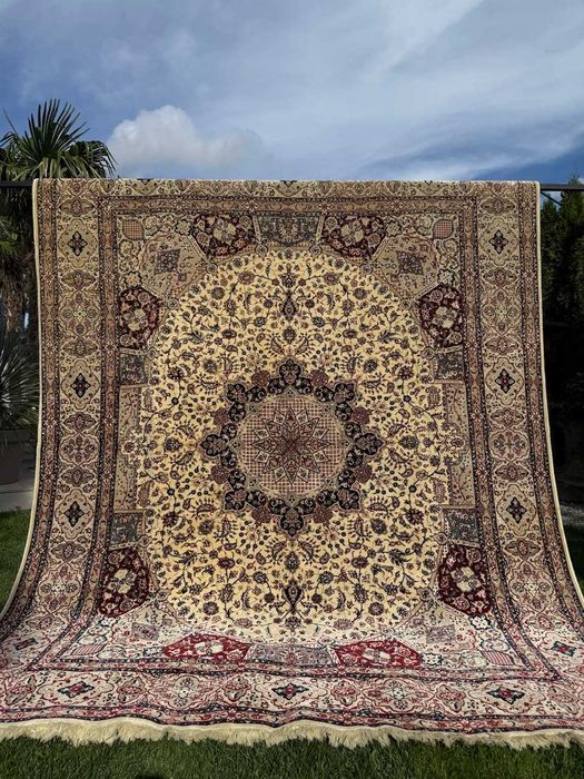 Dywan kaszmirowy r.tkany perski Iran Nain z jedwabiem 310x250 gal45tyś